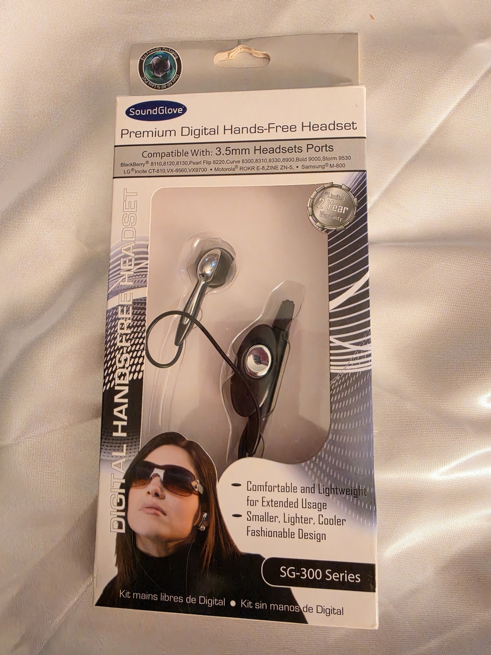 SoundGlove SG-300 Series Premium Digital Hands-Free Headset - Black
